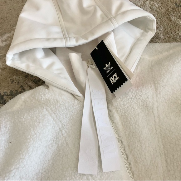 NWOT ADIDAS ORIGINALS Ivy park 1/2 Zip Quilted Sherpa Jacket H18974 - Picture 10 of 12